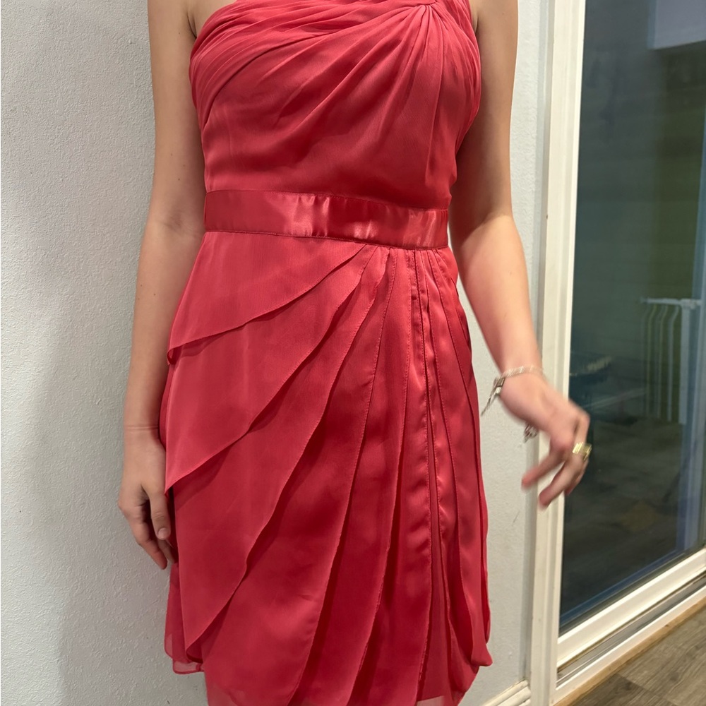 Elegant Red Strapless Dress